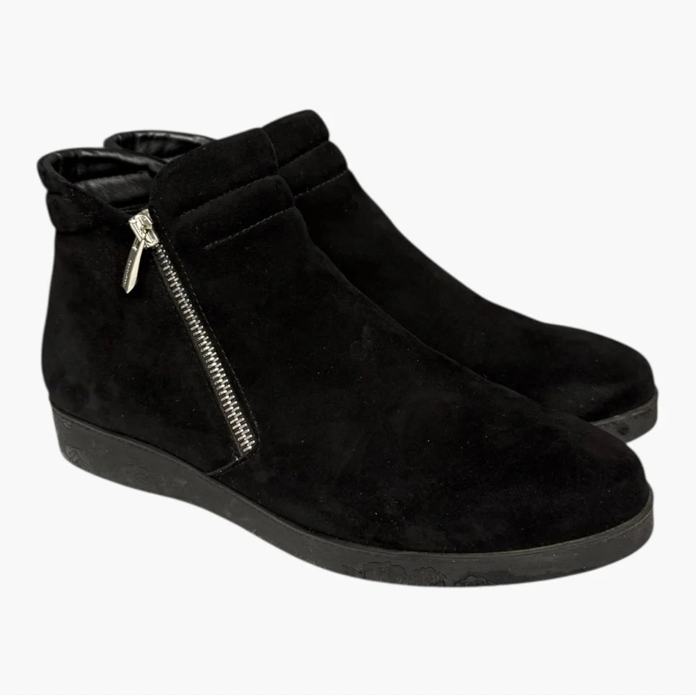 BeautiFeel Black Suede Ankle Boots Brie 1097 Size EU 38 US 7.5/8.0 Casual Winter